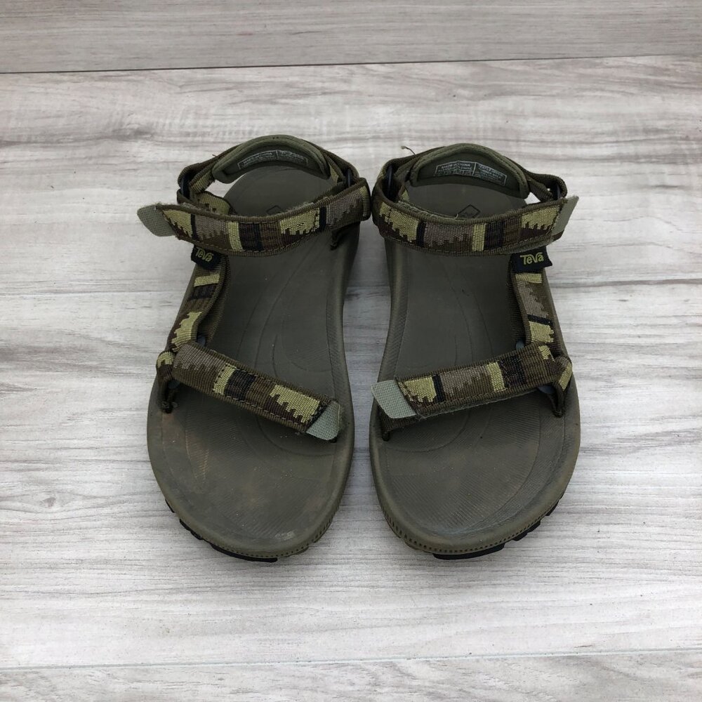 Teva Sandals Kids 2 Hurricane Green Hook and Loop Adjustable Strap Outdoor Shoes - Picture 6 of 11
